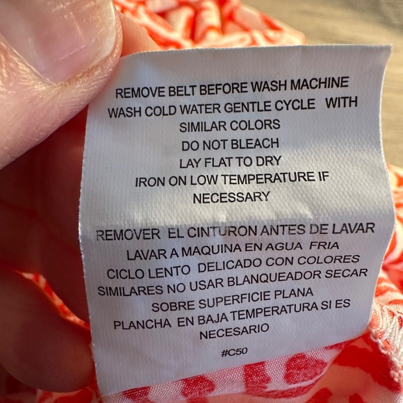 Fig + Flower Anthropologie Tiered Midi‎ Dress Size XL Orange White Batik Print - Picture 10 of 10